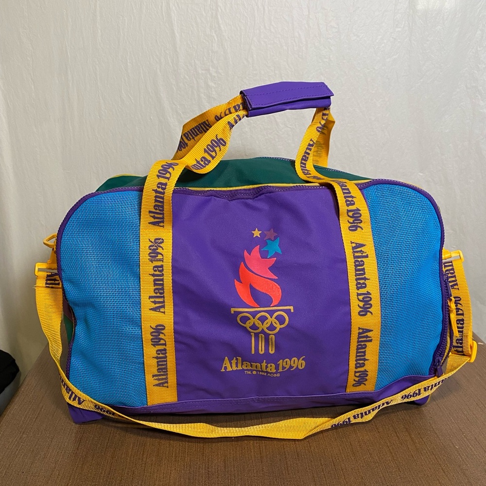 Vibrant Vintage Atlanta 1996 Olympics Duffell Bag